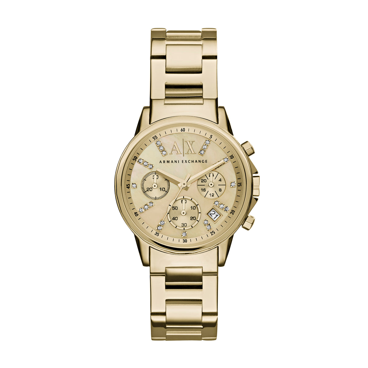Armani Exchange Women's Chronograph Gold-Tone Stainless Steel Watch
