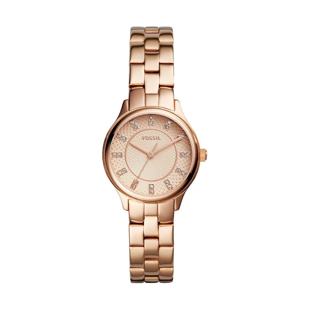 Fossil Analog Women's Watch Gold Plated Metal Bracelet - BQ1571