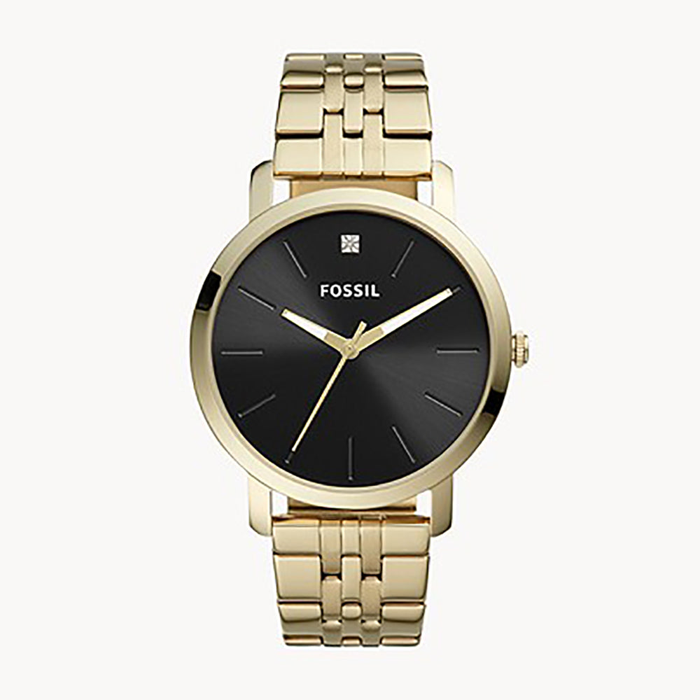 Fossil Analog Men's Watch Gold Plated Metal Bracelet - BQ2416
