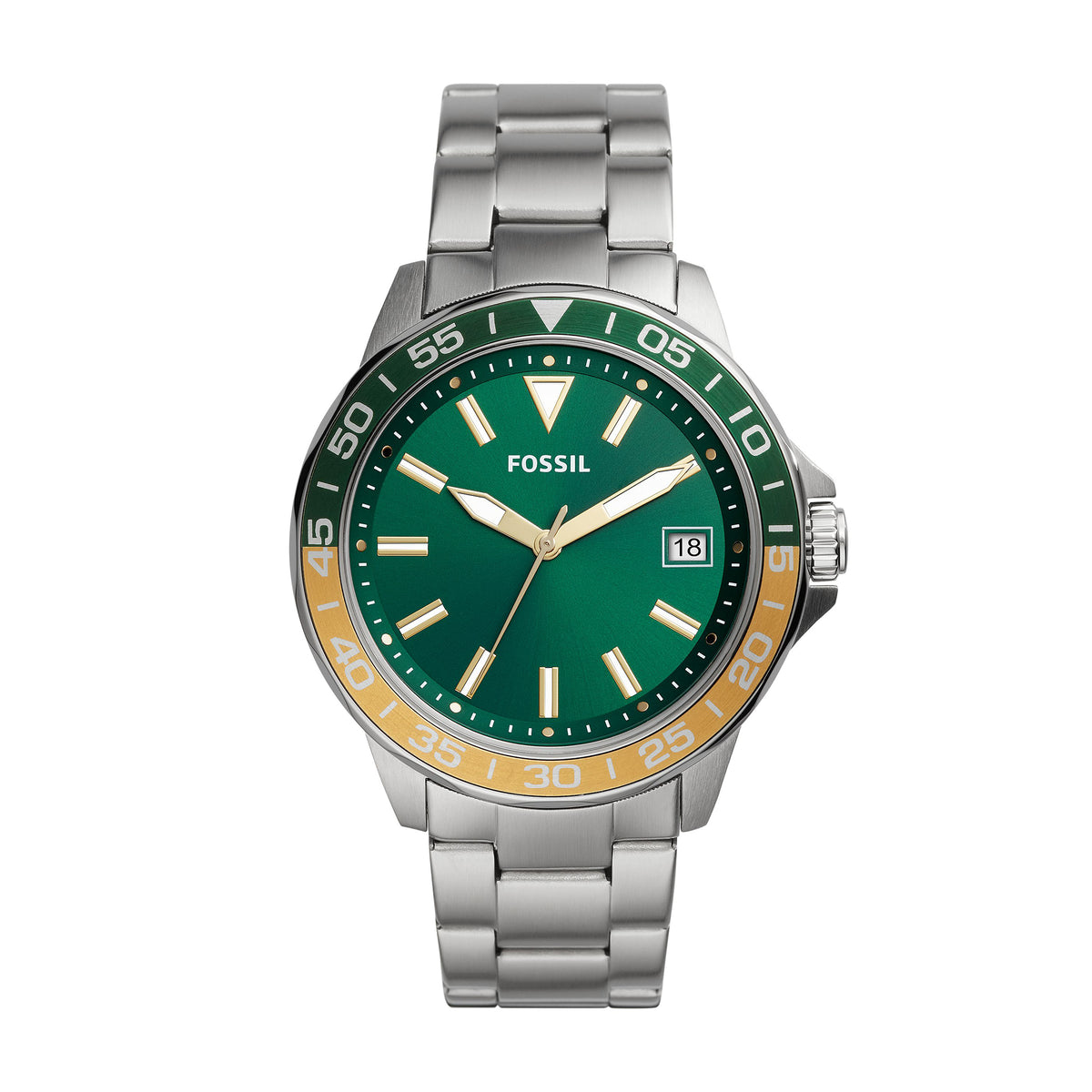 Fossil Analog Men's Watch Stainless Steel Metal Bracelet