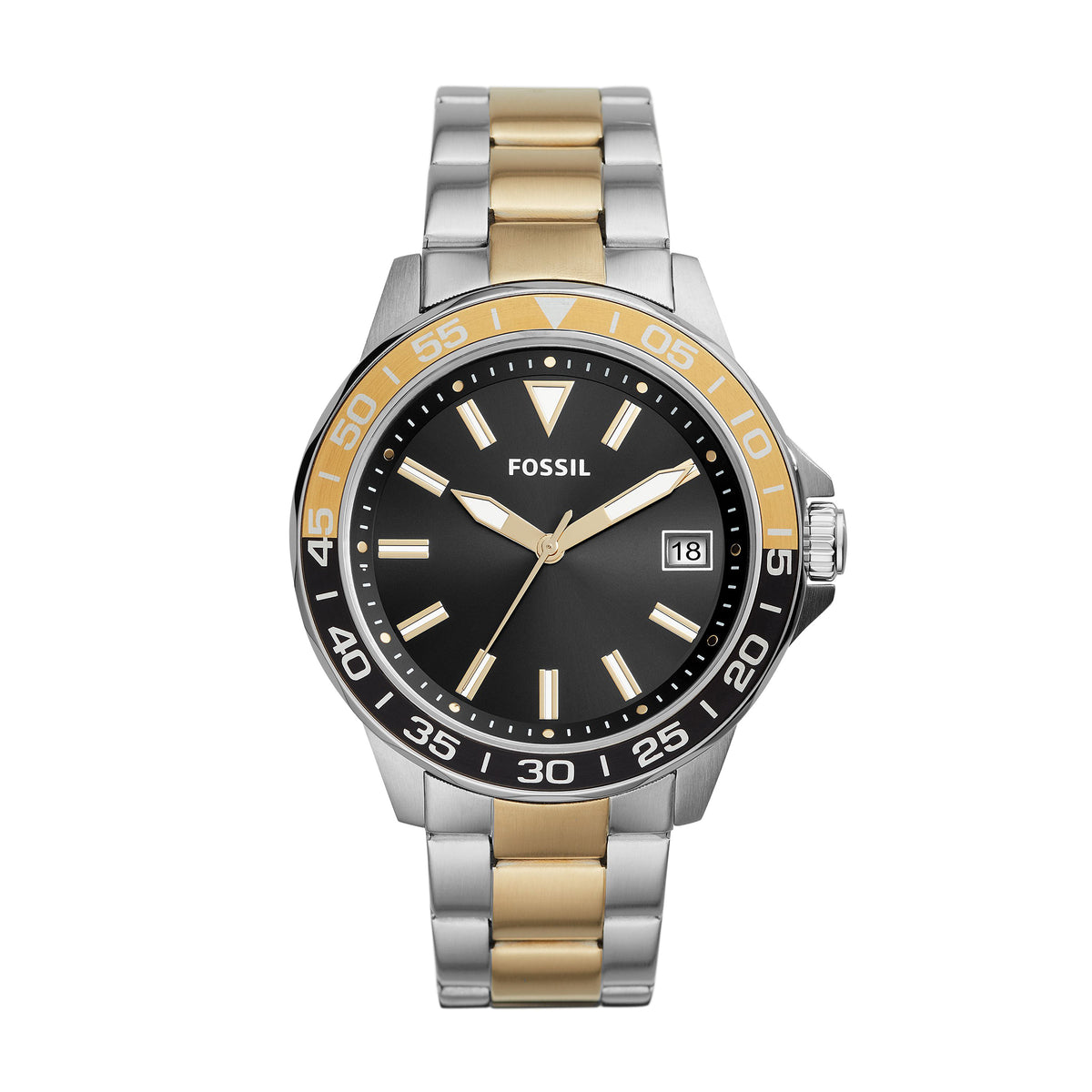 Fossil Analog Men's Watch Stainless Steel Metal Bracelet
