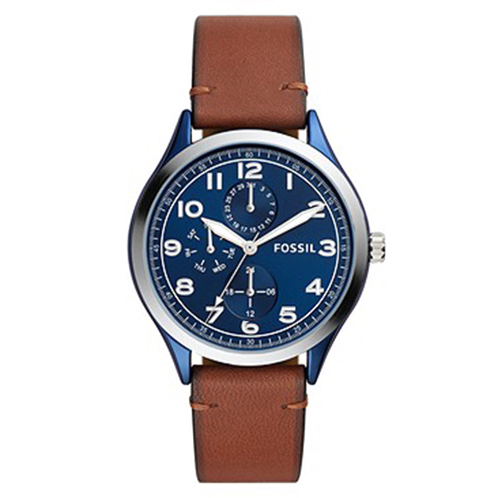 Fossil Analog Men's Watch Stainless Steel Leather Strap - BQ2510