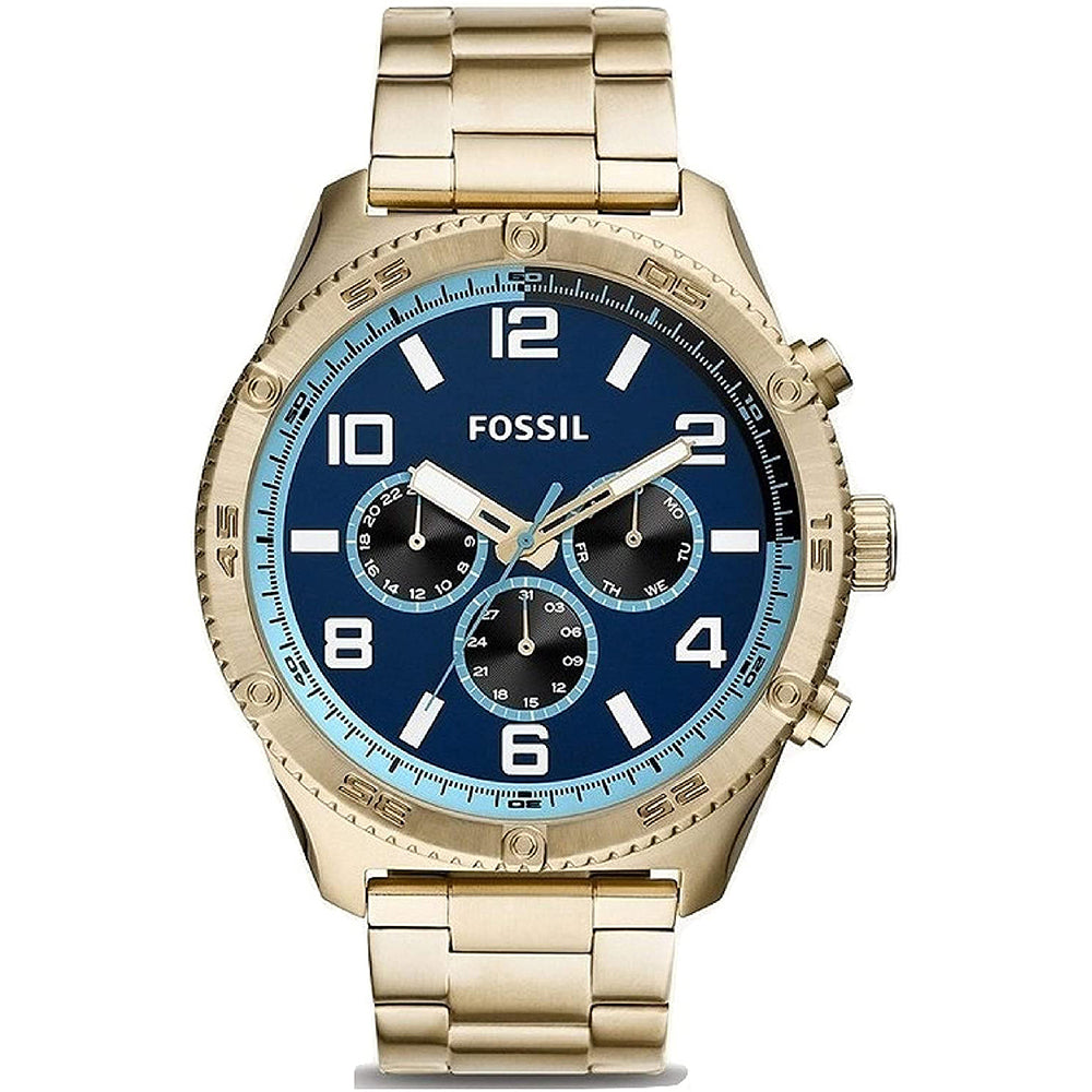 Fossil Analog Men's Watch Gold Plated Metal Bracelet - BQ2531