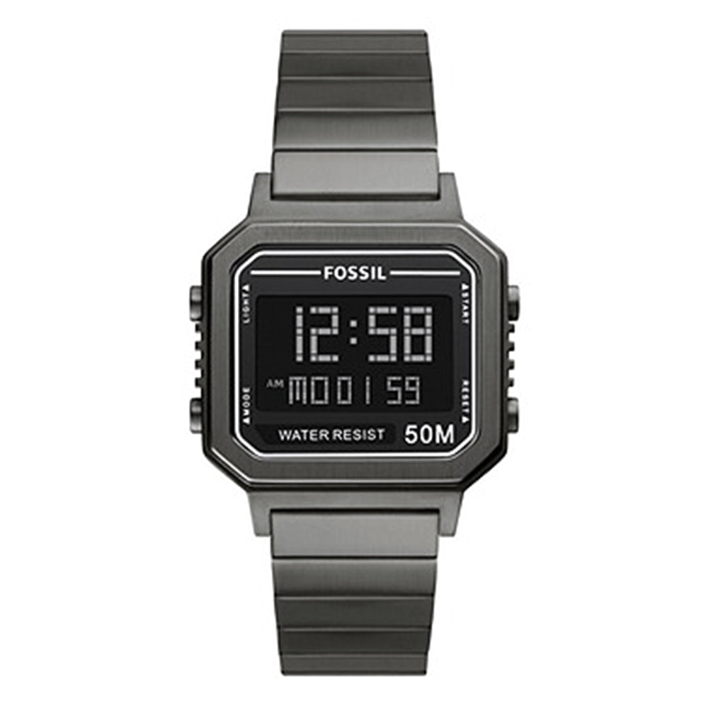 Fossil Digtl Men's Watch Stainless Steel Metal Bracelet - BQ2546