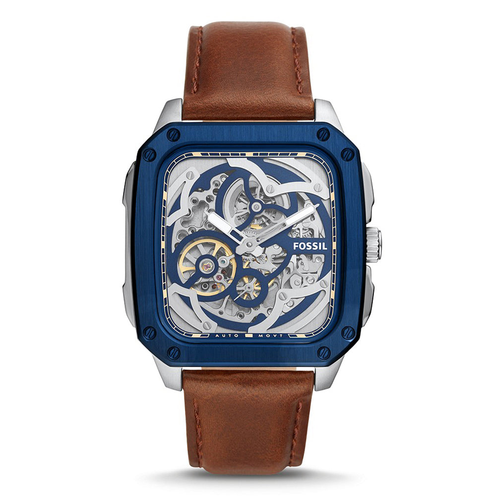 Fossil Automatic Men's Watch Stainless Steel Leather Strap - BQ2571