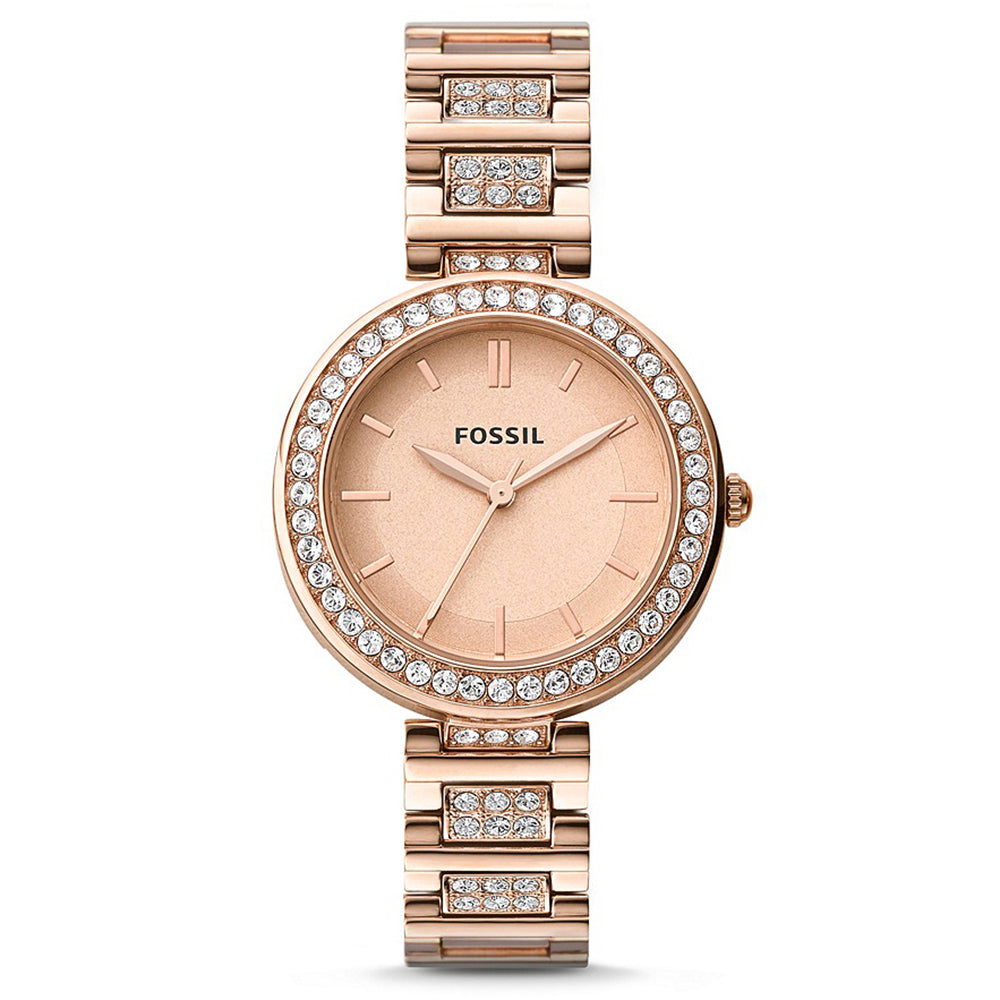 Fossil Analog Women's Watch Gold Plated Metal Bracelet - BQ3181