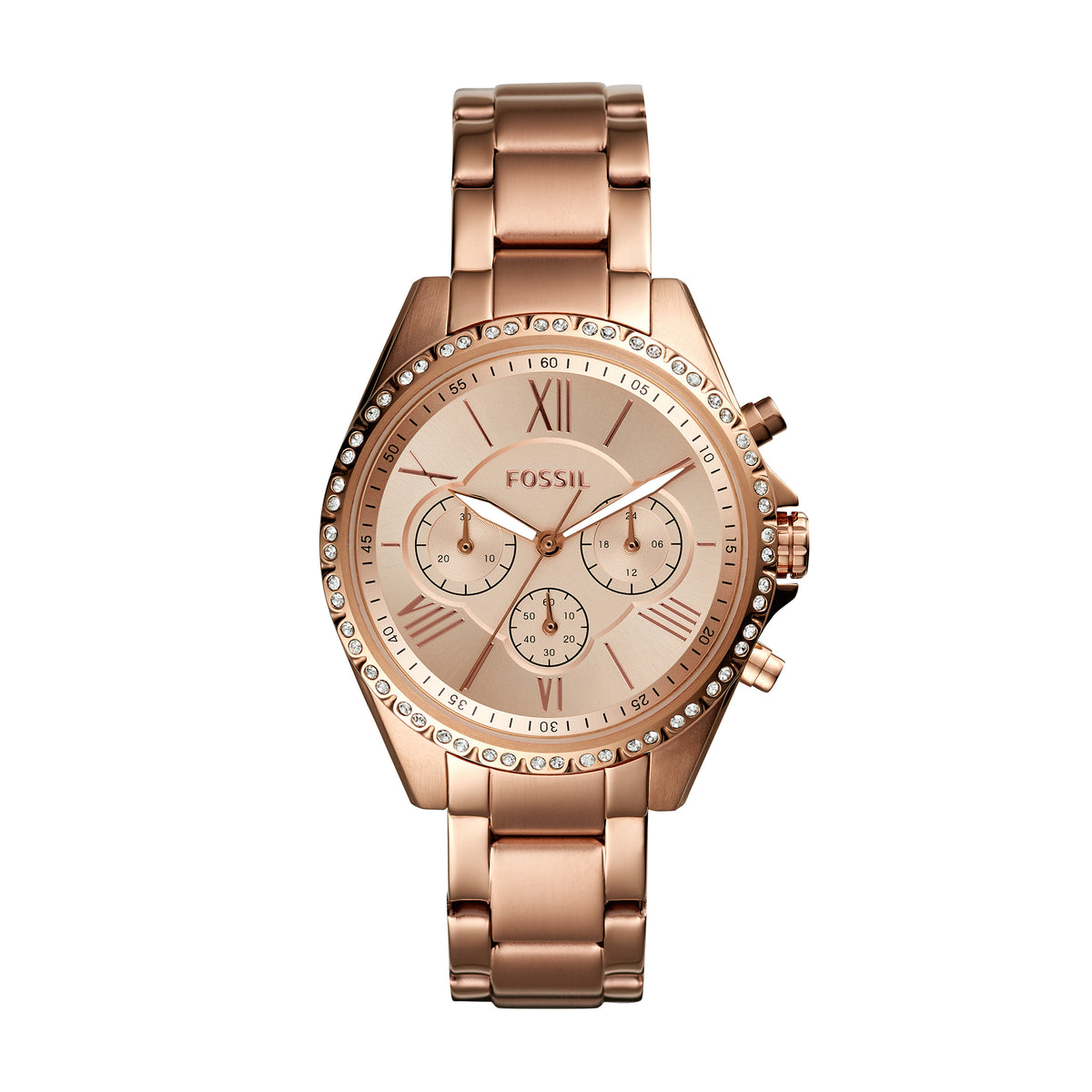 Fossil Analog Women's Watch Gold Plated Metal Bracelet