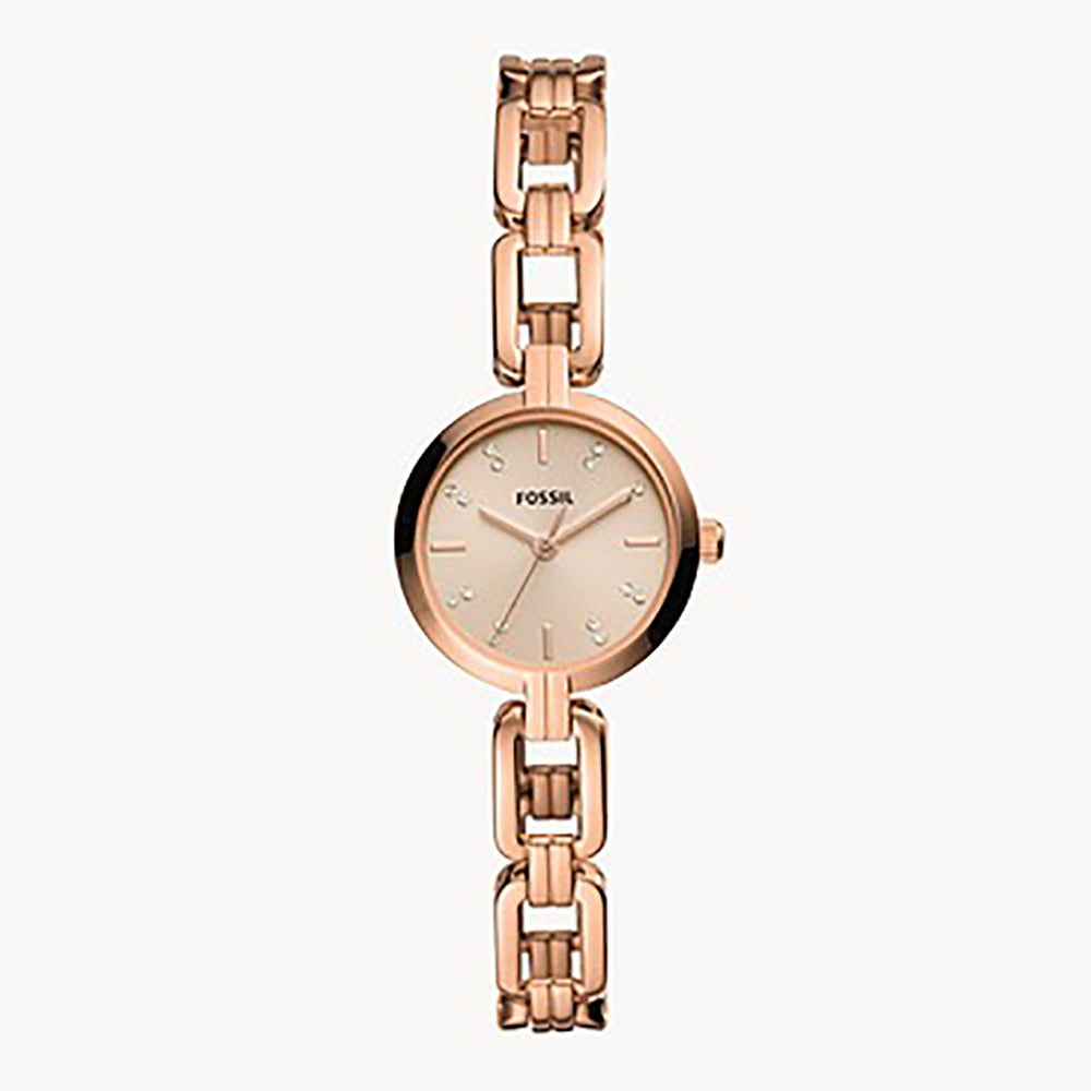 Fossil Analog Men's Watch Gold Plated Metal Bracelet - BQ3443