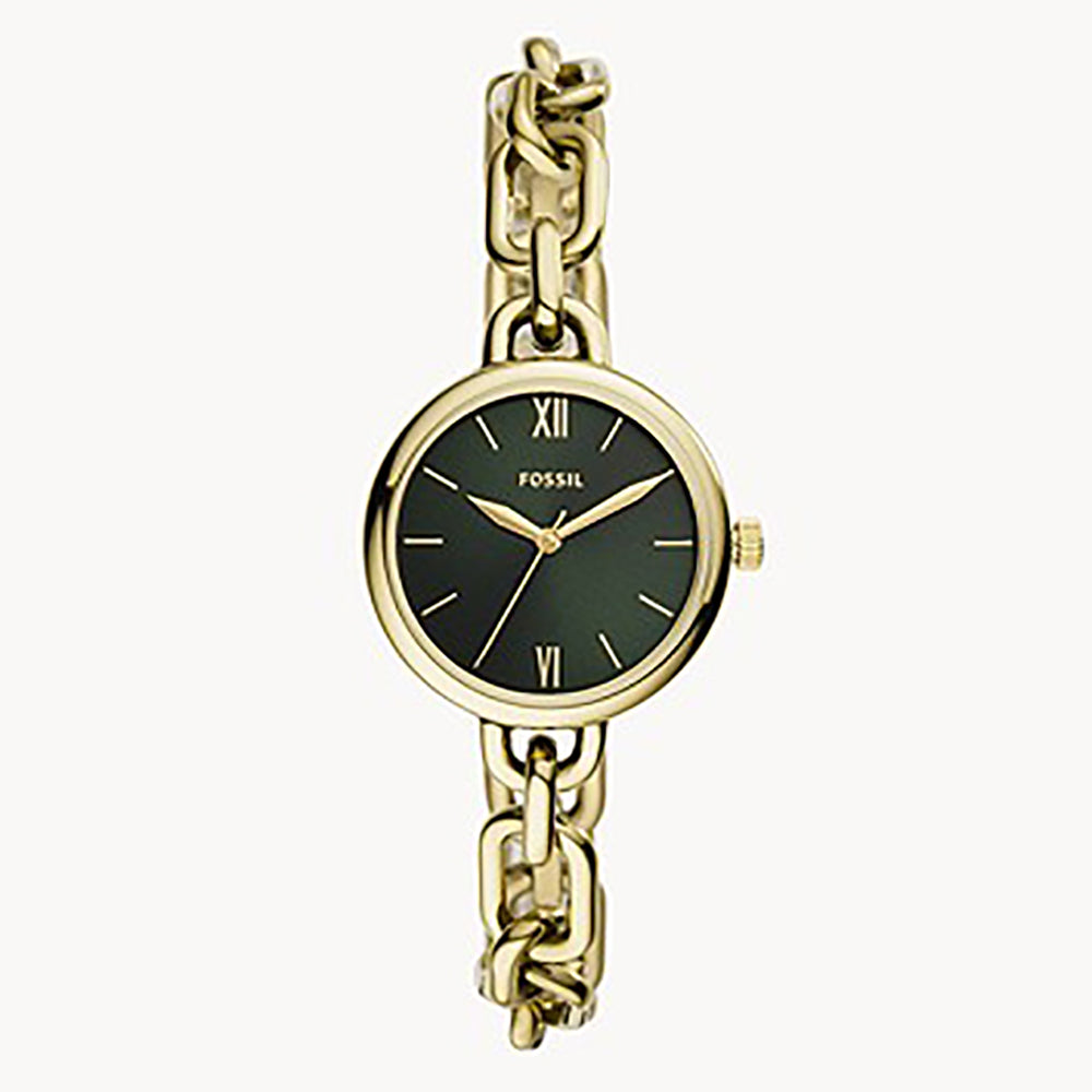 Fossil Analog Men's Watch Gold Plated Metal Bracelet - BQ3546