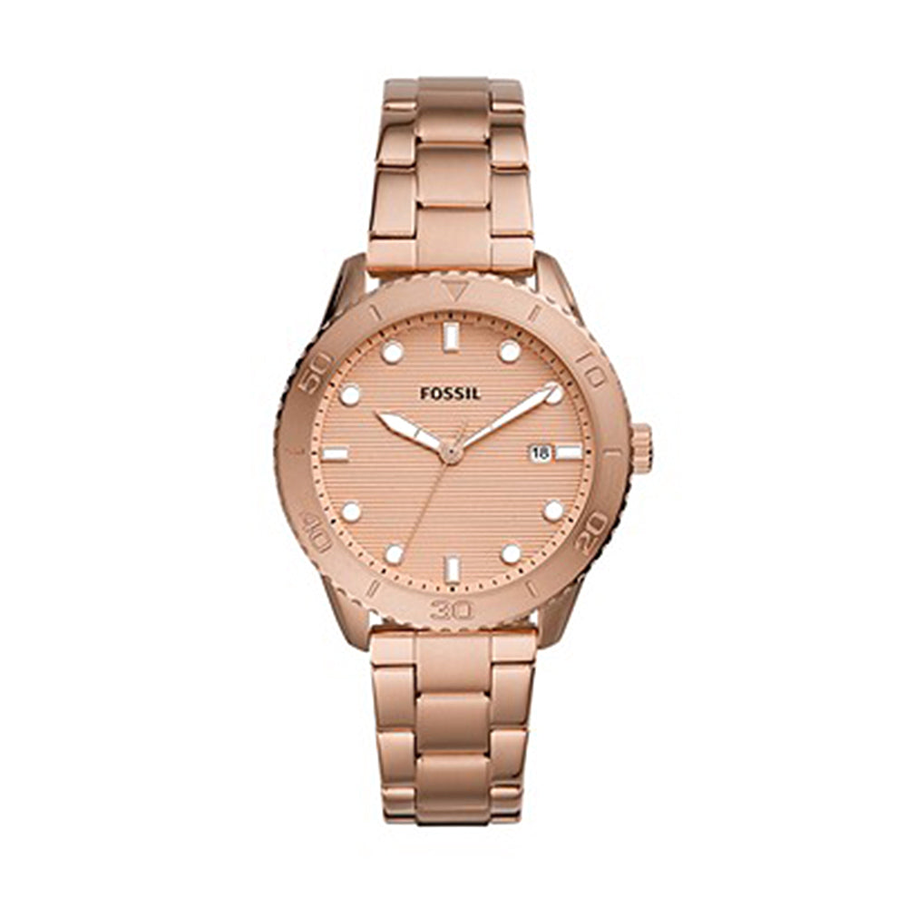 Fossil Analog Women's Watch Gold Plated Metal Bracelet - BQ3596