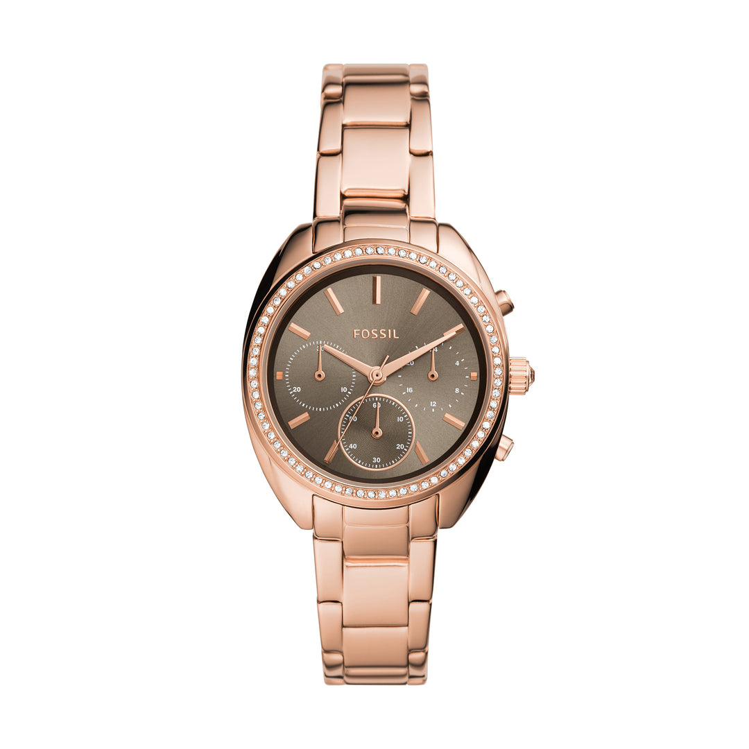 Fossil Analog Women's Watch Gold Plated Metal Bracelet - BQ3659