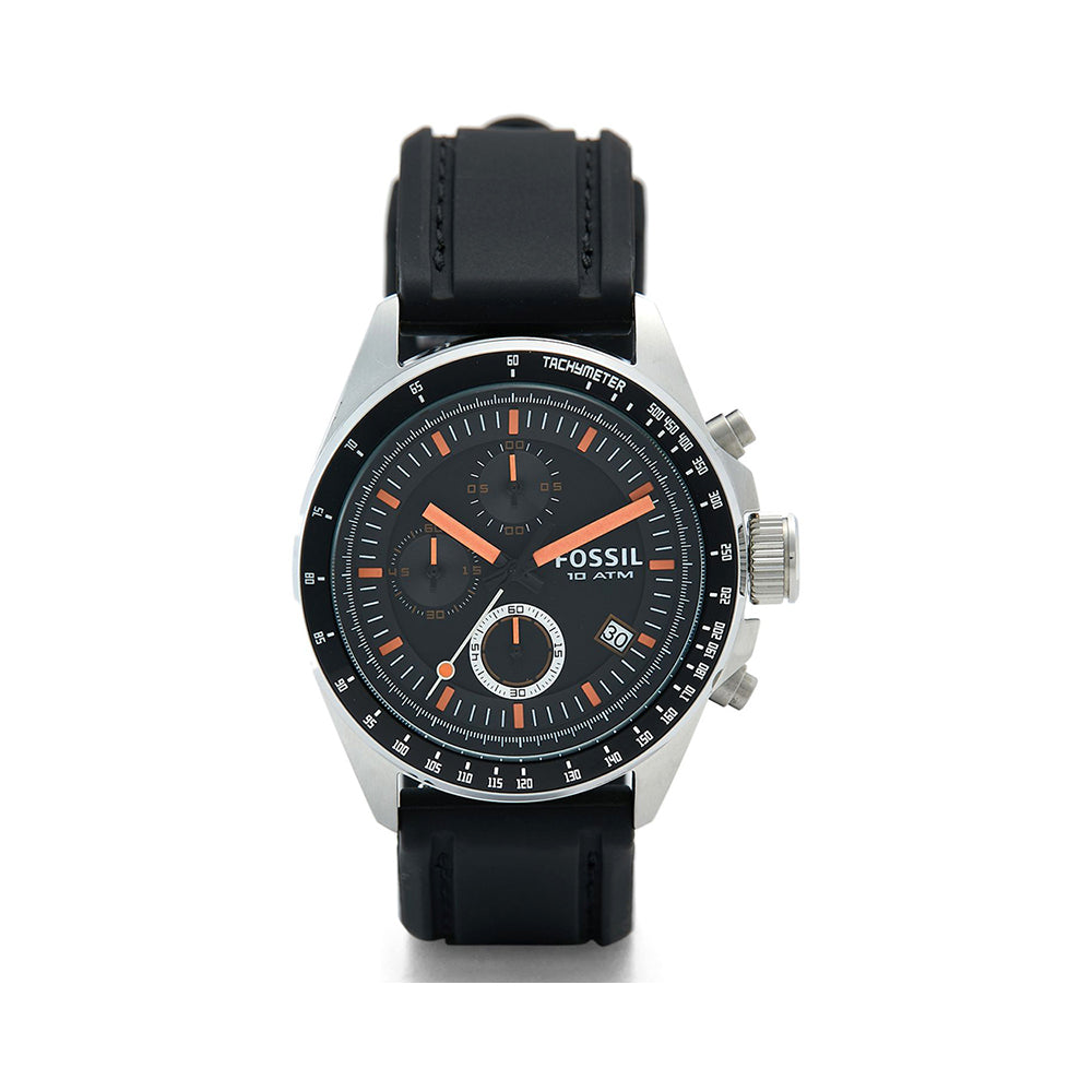 Fossil Analog Men's Watch Stainless Steel Plastic Strap - CH2647