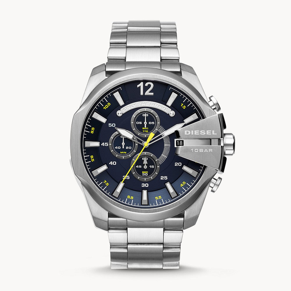 DIESEL MEN'S MEGA CHIEF CHRONOGRAPH STAINLESS STEEL WATCH