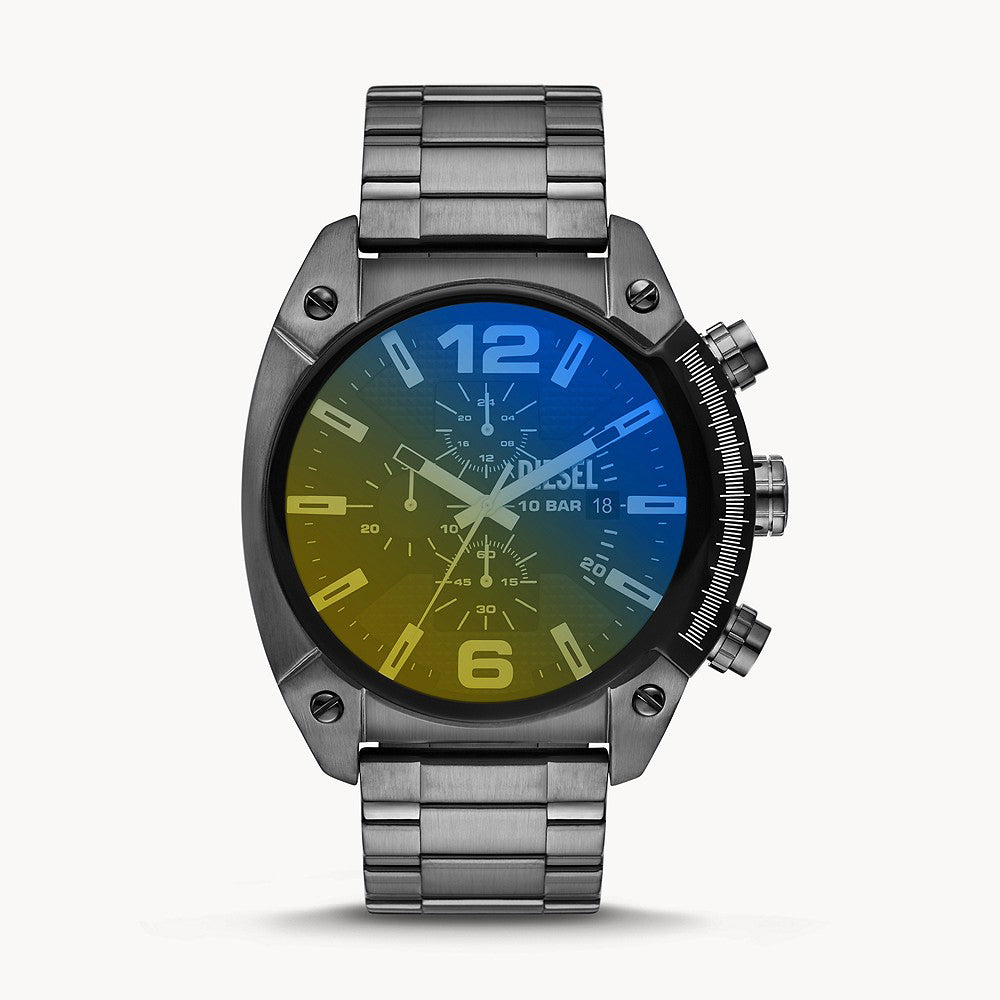 DIESEL OVERFLOW CHRONOGRAPH GUNMETAL-TONE STAINLESS STEEL WATCH