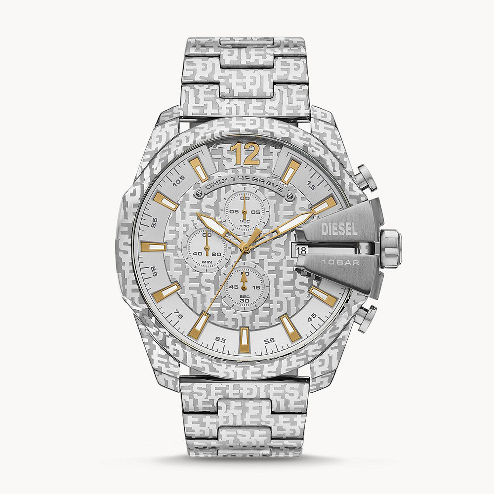 DIESEL MEGA CHIEF CHRONOGRAPH STAINLESS STEEL WATCH
