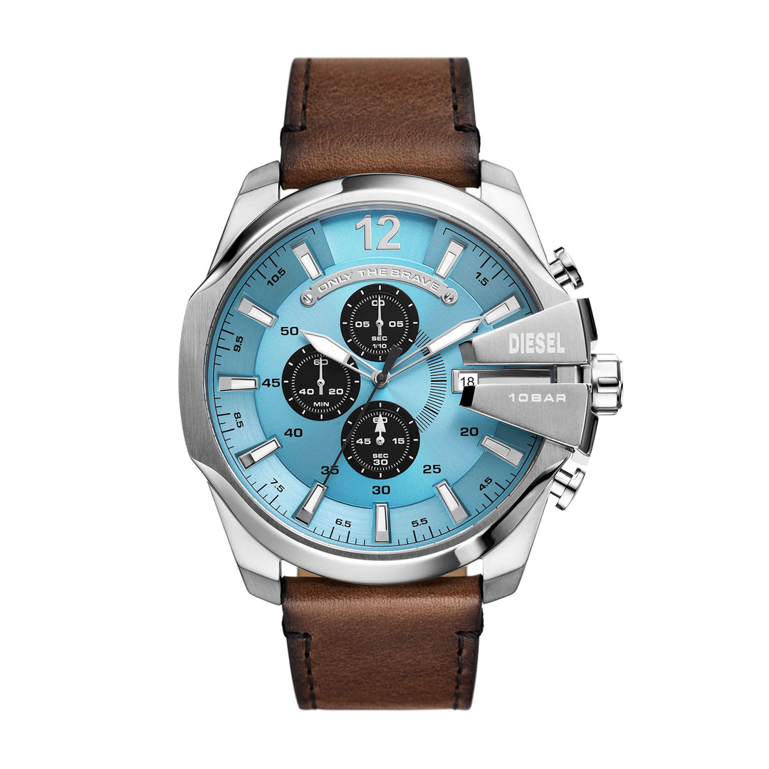 Diesel Mega Chief Chronograph Brown Leather Watch
