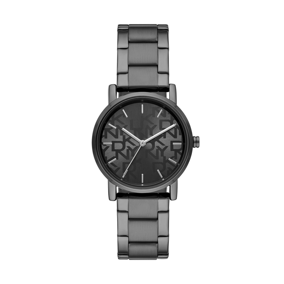 DKNY SOHO THREE-HAND GUNMETAL-TONE STAINLESS STEEL WATCH
