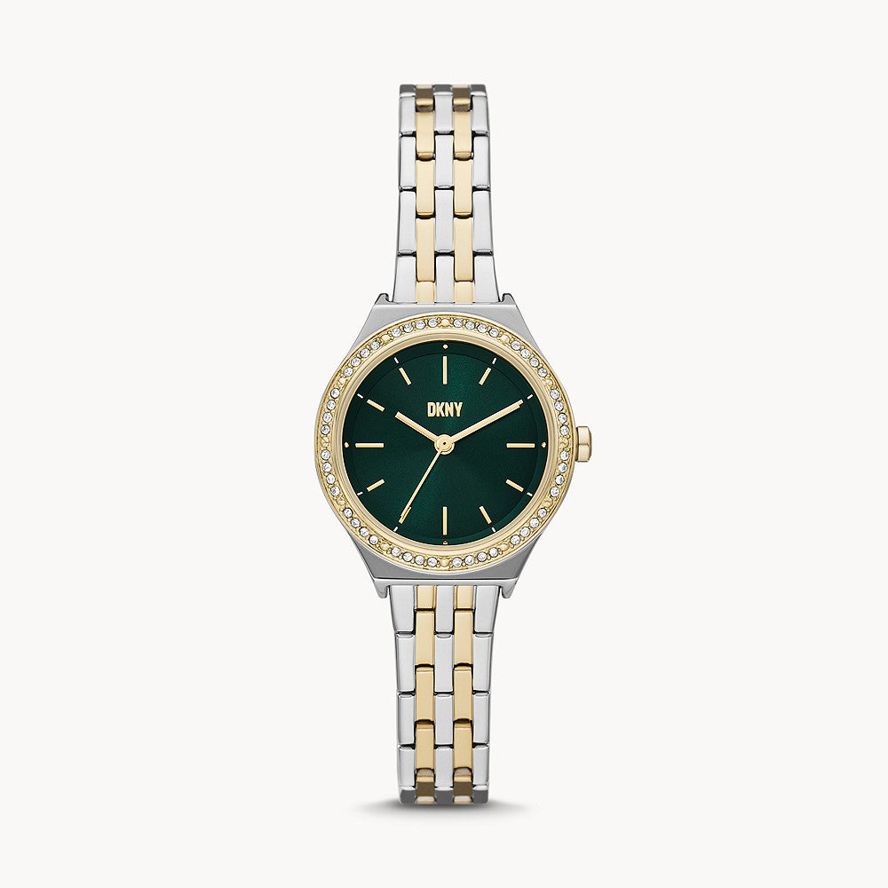 DKNY PARSONS THREE-HAND TWO-TONE STAINLESS STEEL WATCH
