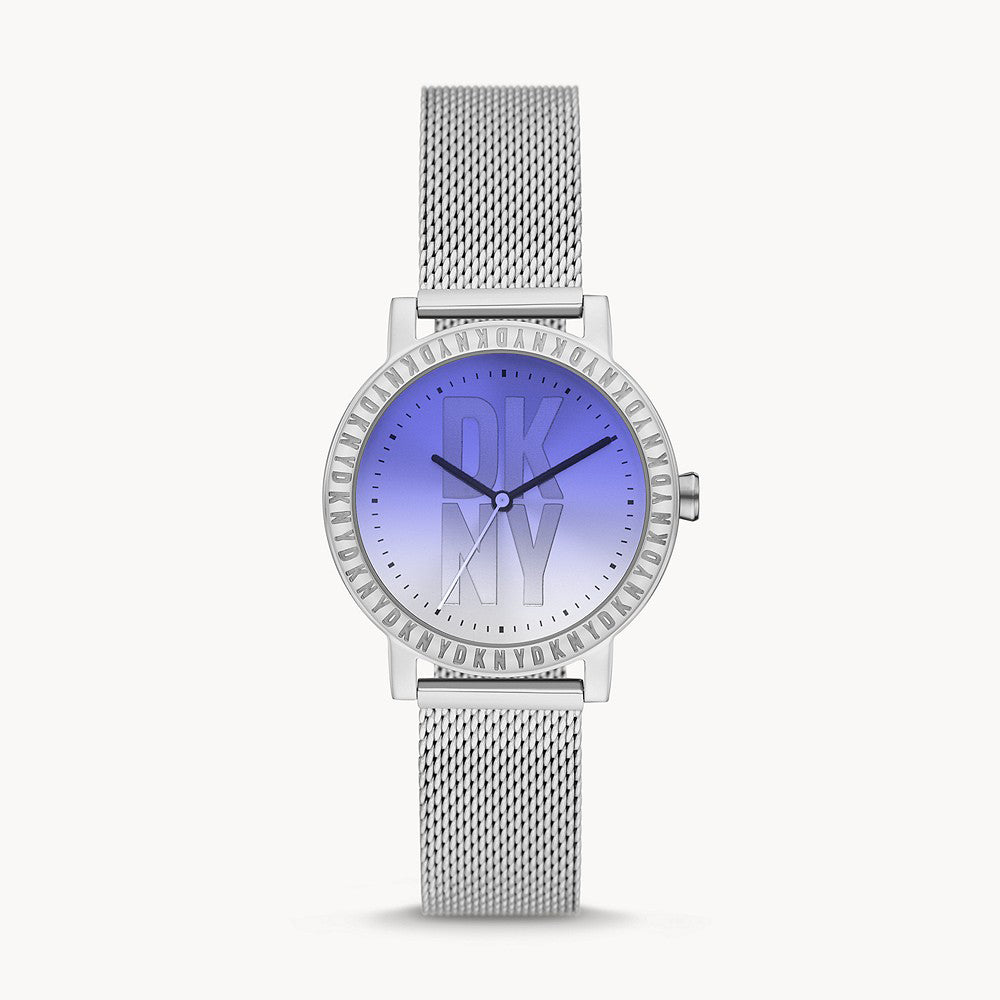 DKNY SOHO D THREE HAND STAINLESS STEEL MESH WATCH The Watch House