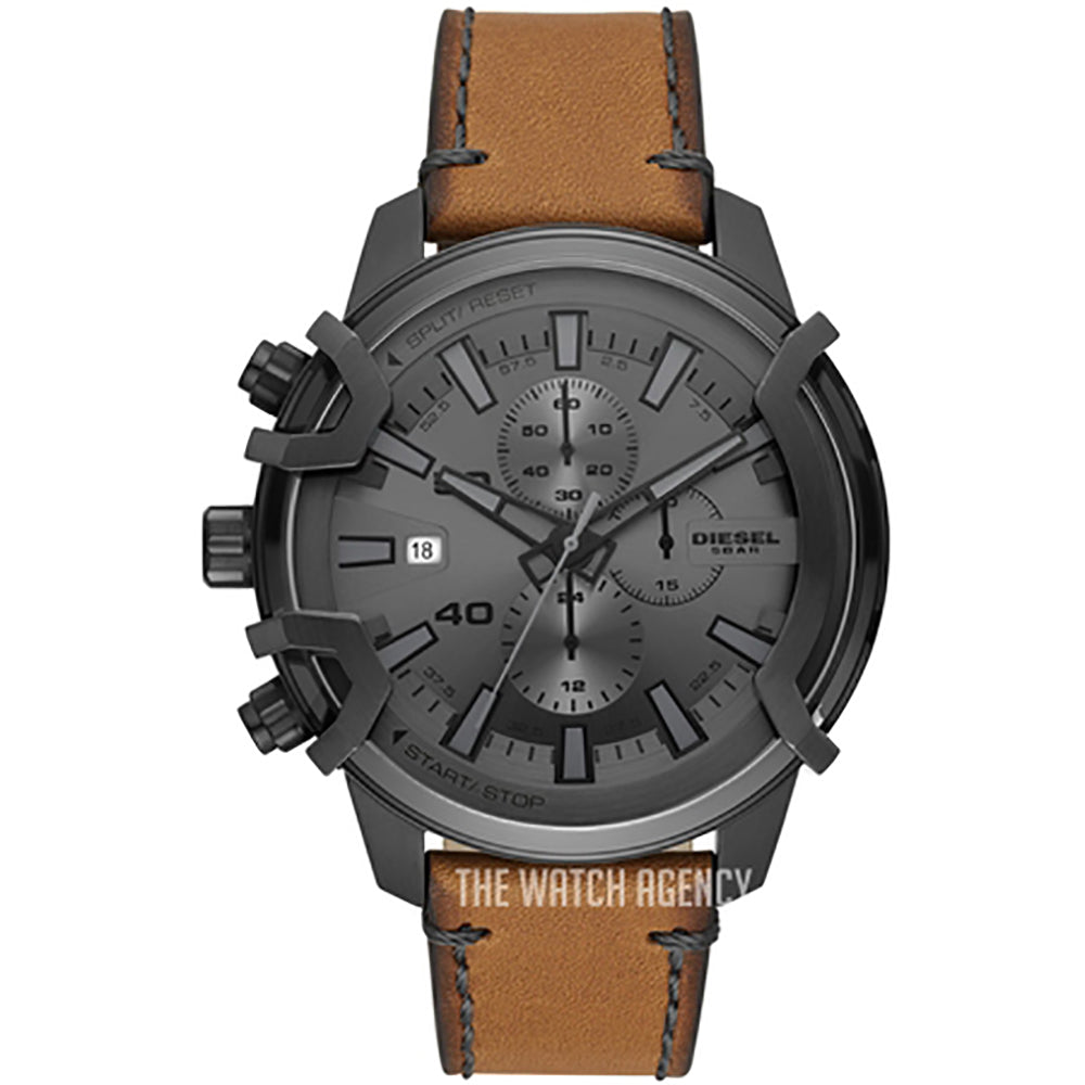 DIESEL ANALOG WATCH 0 JWL SS LEATHER STRAP
