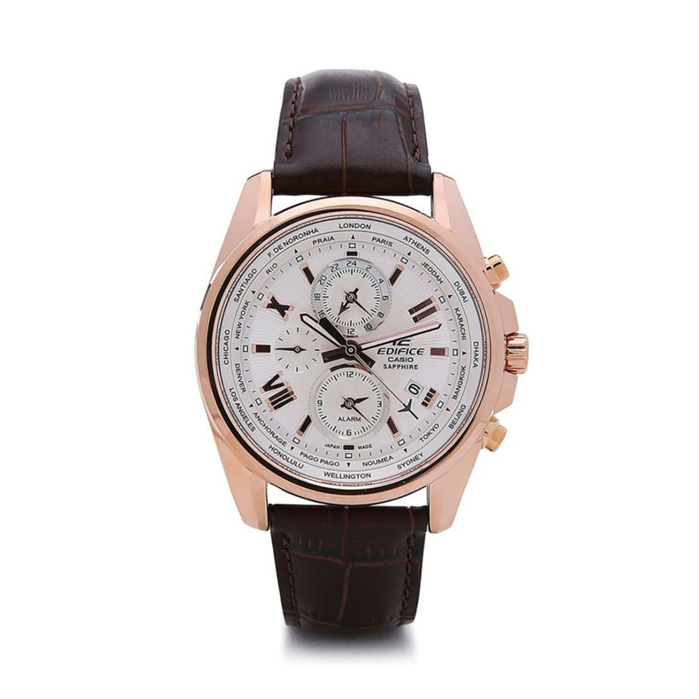 Casio edifice leather watches best sale