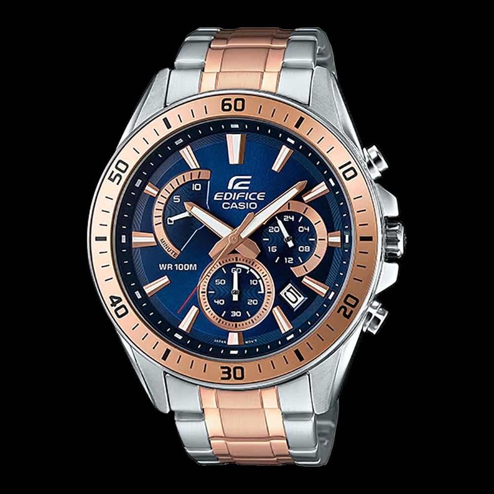 Casio edifice silver gold best sale