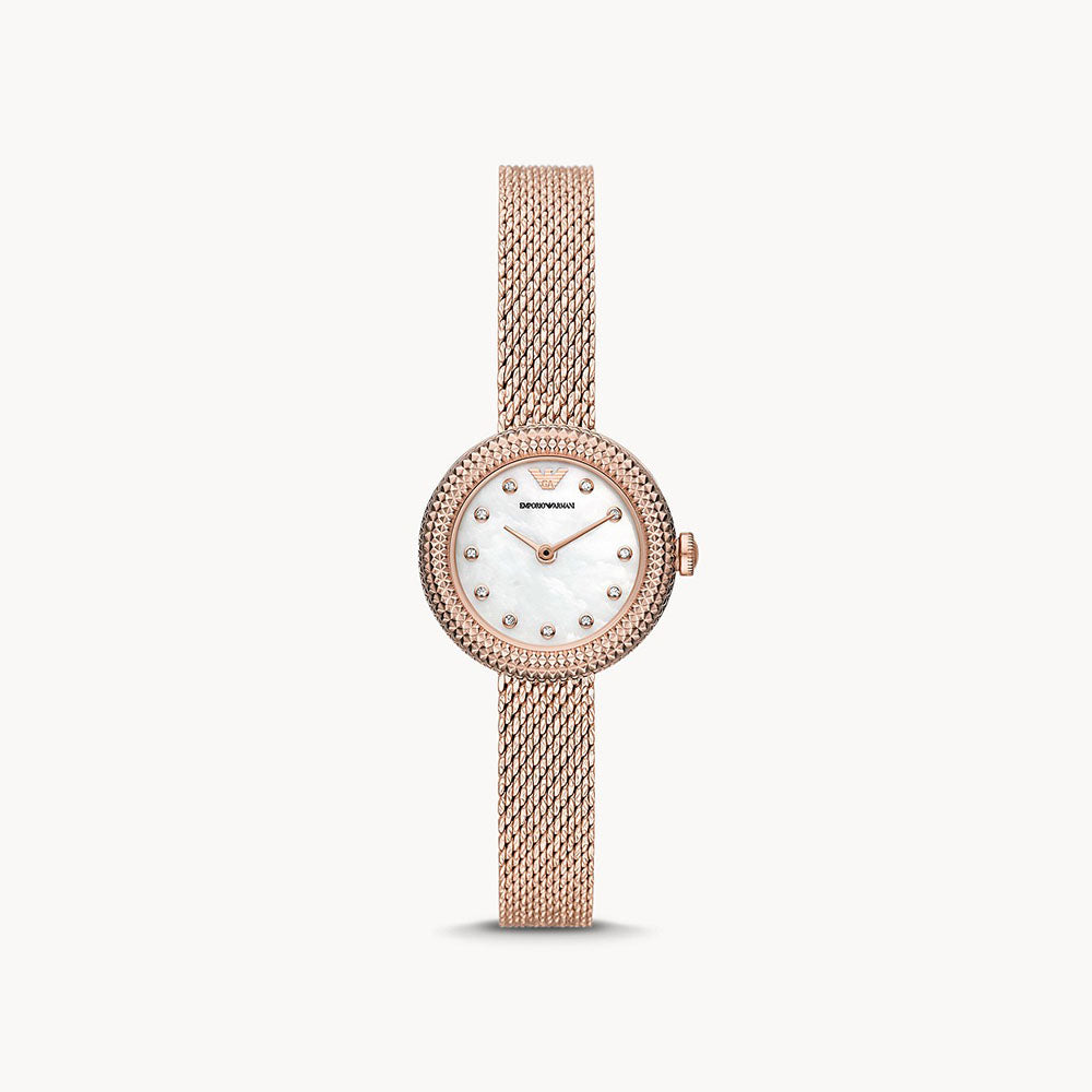 Emporio armani mesh ladies watch hotsell