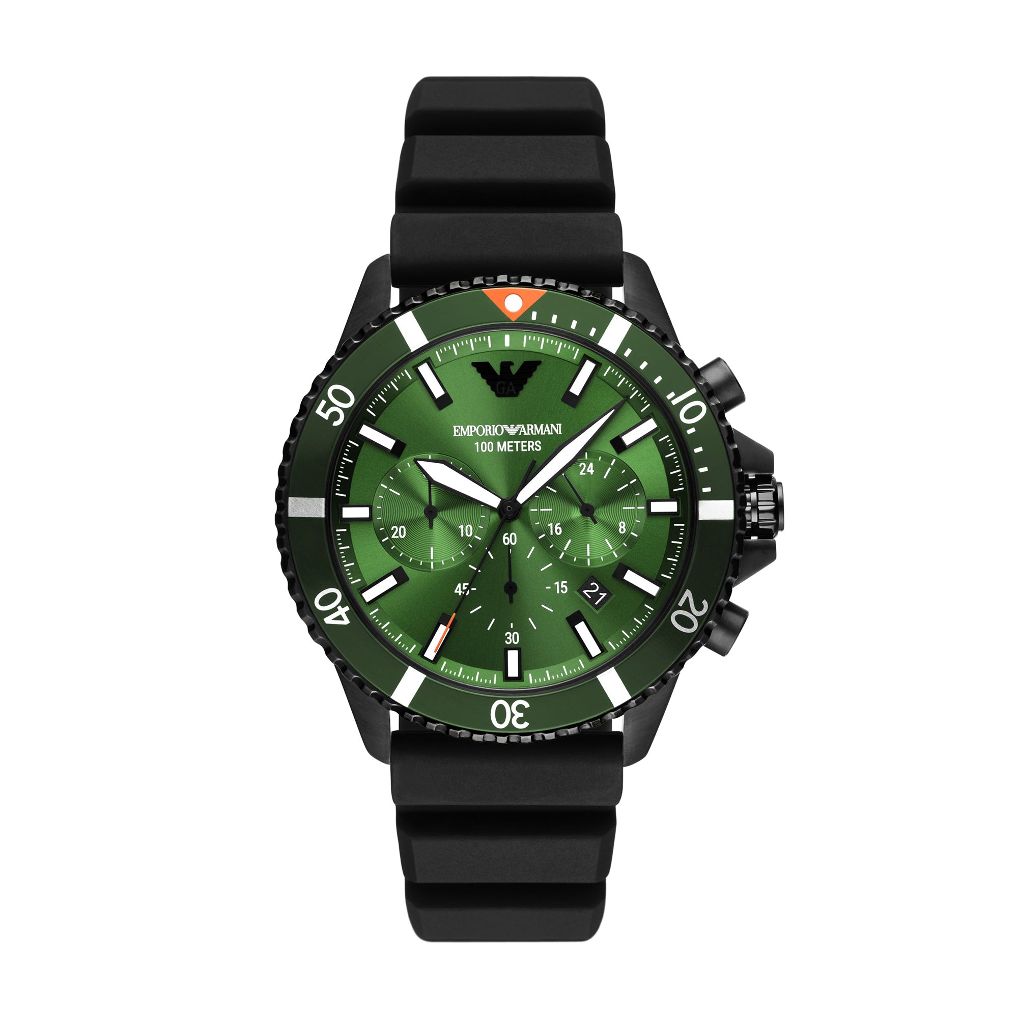 Emporio armani green strap watch hotsell