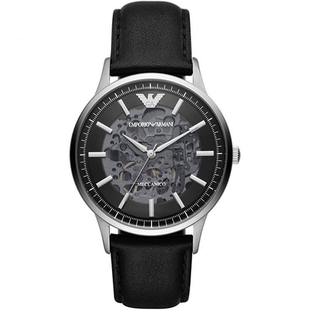 Emporio armani leather strap watch hotsell