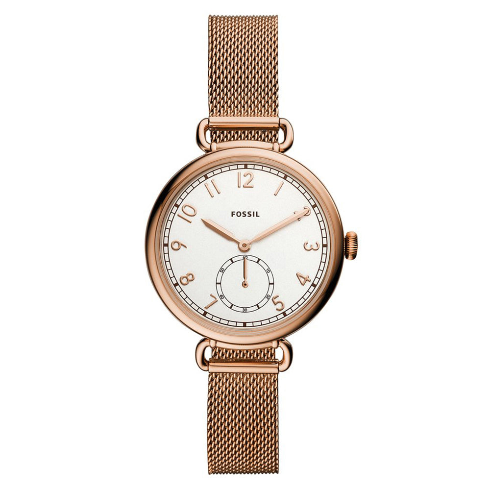 Fossil Analog Men's Watch Gold Plated Metal Bracelet - ES4884
