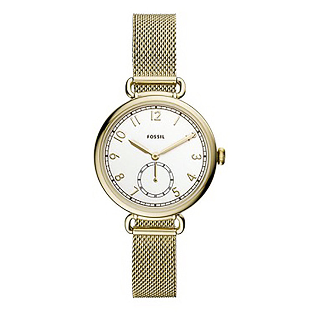 Fossil Analog Men's Watch Gold Plated Metal Bracelet - ES4887
