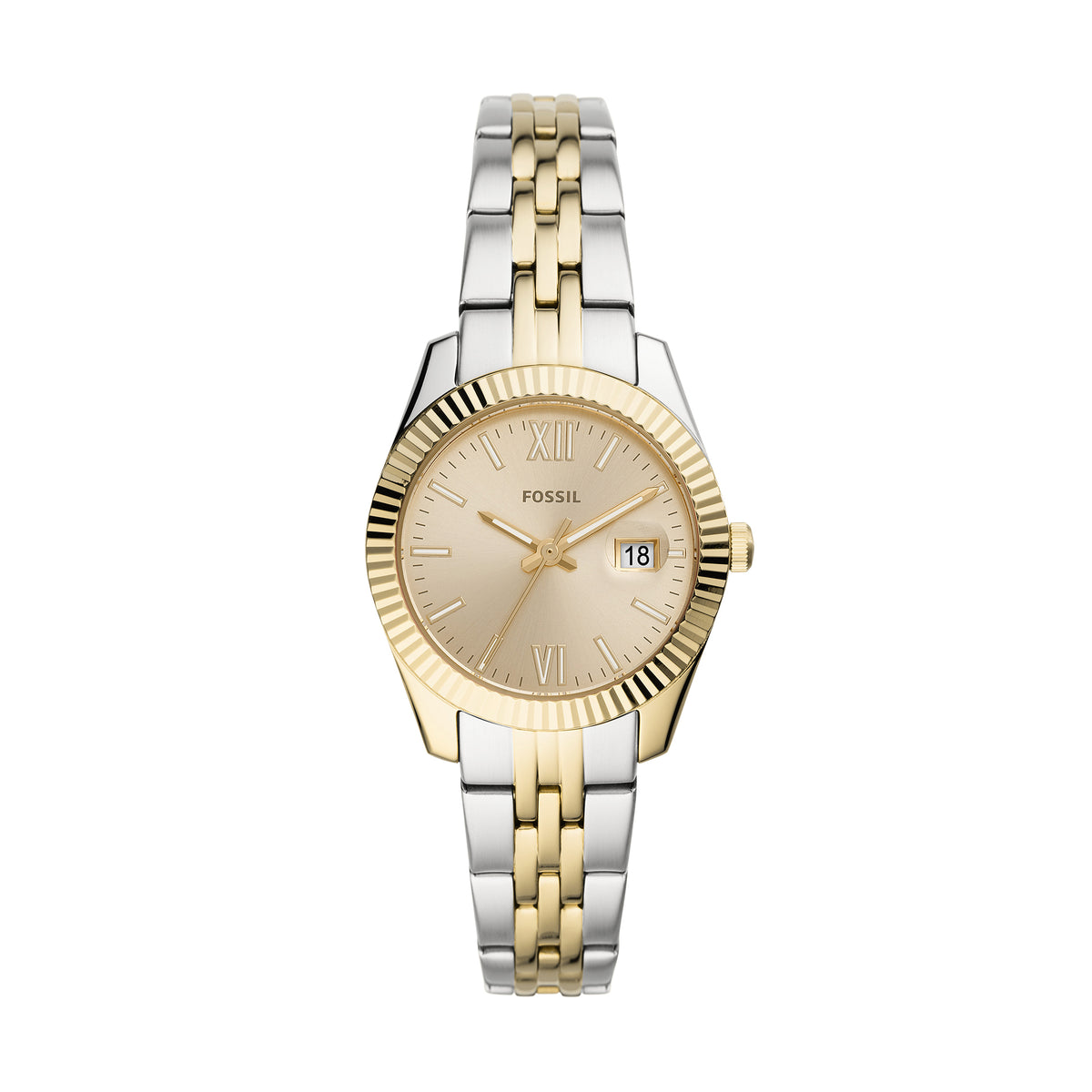 Fossil Analog Women's Watch Gold Plated Metal Bracelet