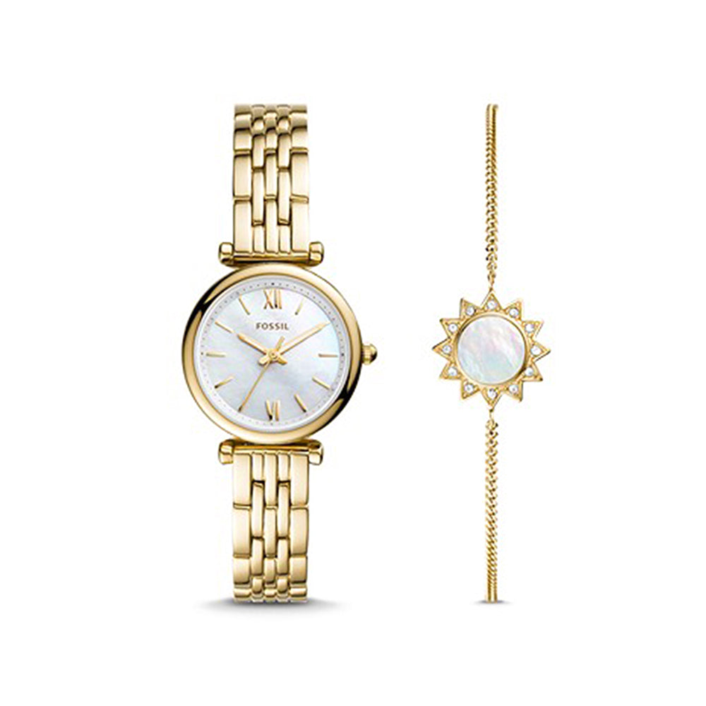 Fossil Set Mother of Pearl Women's Watch And Bracelet - ES5067SET