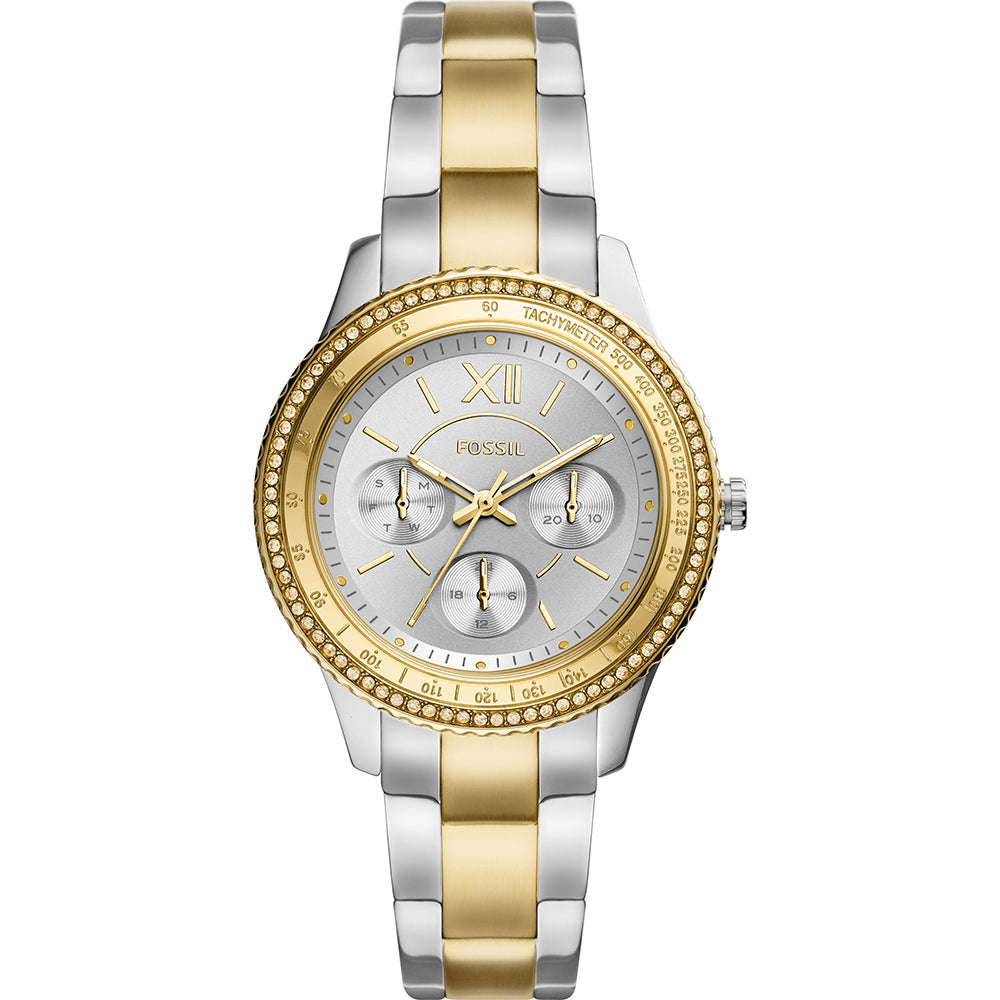 Fossil Analog Men's Watch Gold Plated Metal Bracelet - ES5107