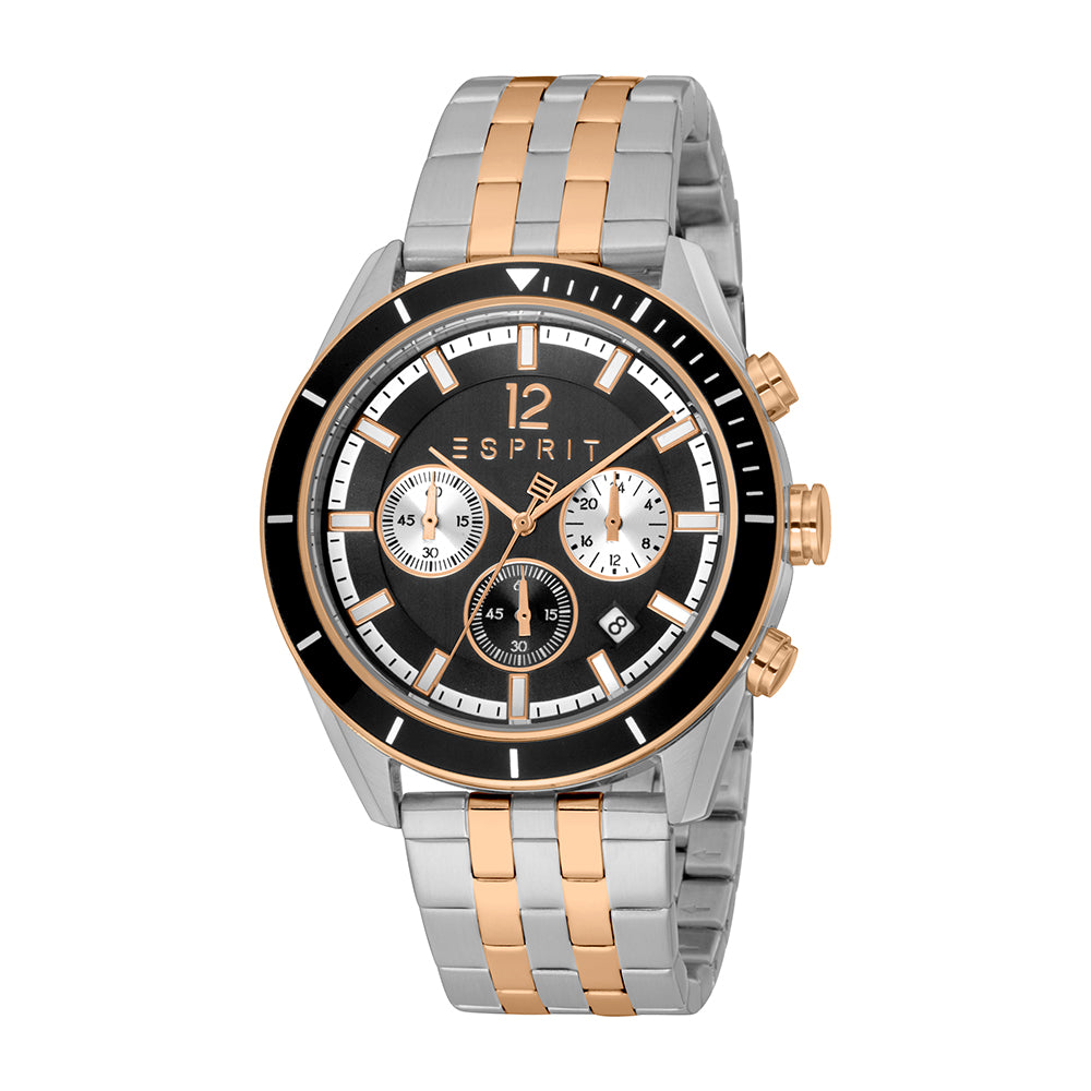 Esprit Men s Fashion Quartz Two Tone Silver and Rose Gold Watch