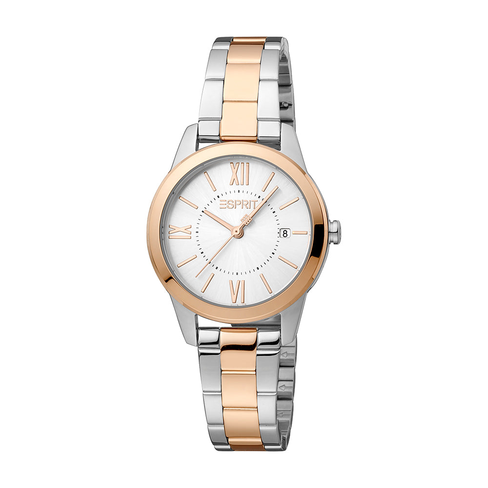 Esprit Women's Wind Fashion Quartz Two Tone Silver and Rose Gold Watch