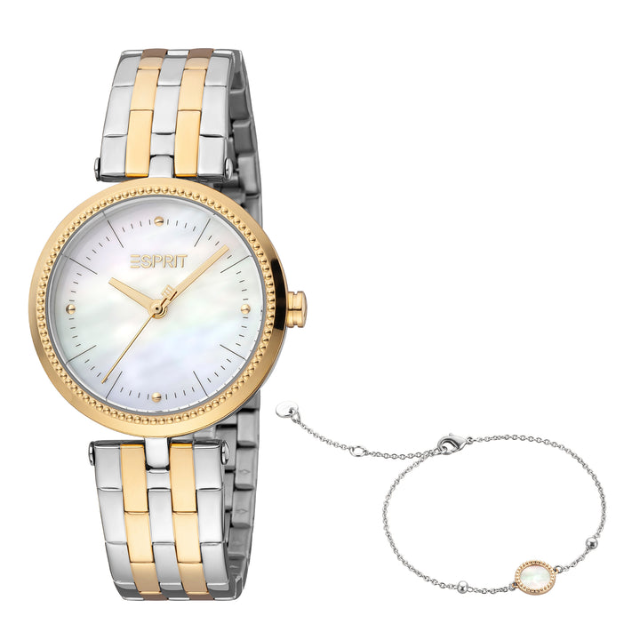 Esprit Women's Nova Fashion Quartz Two Tone Silver and Gold Watch