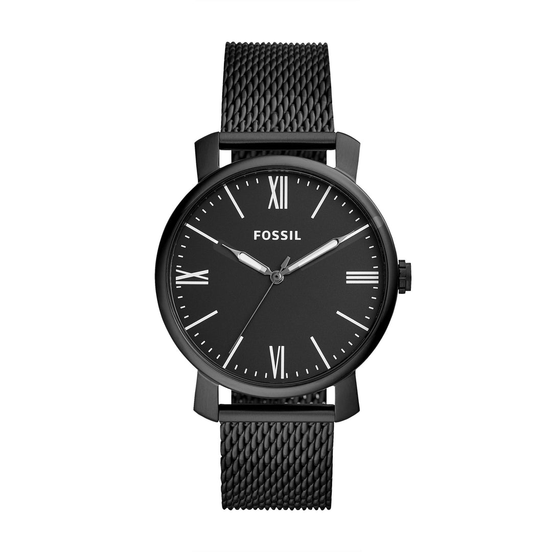 Fossil Rhett Men's Three-Hand Black Stainless Steel Watch - BQ2369