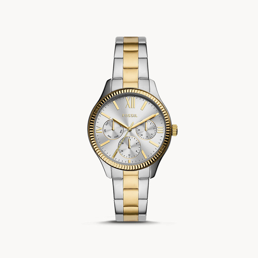 Fossil Rye Silver Stainless Steel Women's Watch - BQ3762