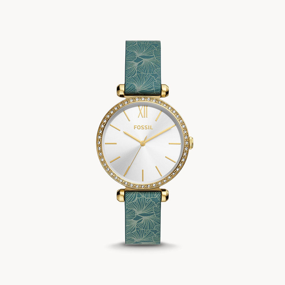 Fossil Tillie Three-Hand Green Leather Women's Watch - BQ3776