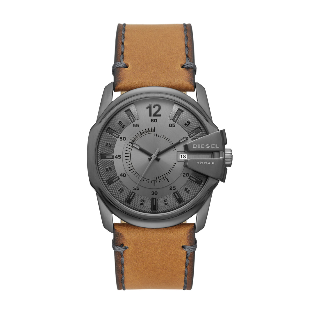 DIESEL ANALOG WATCH 0 JWL SS LEATHER STRAP