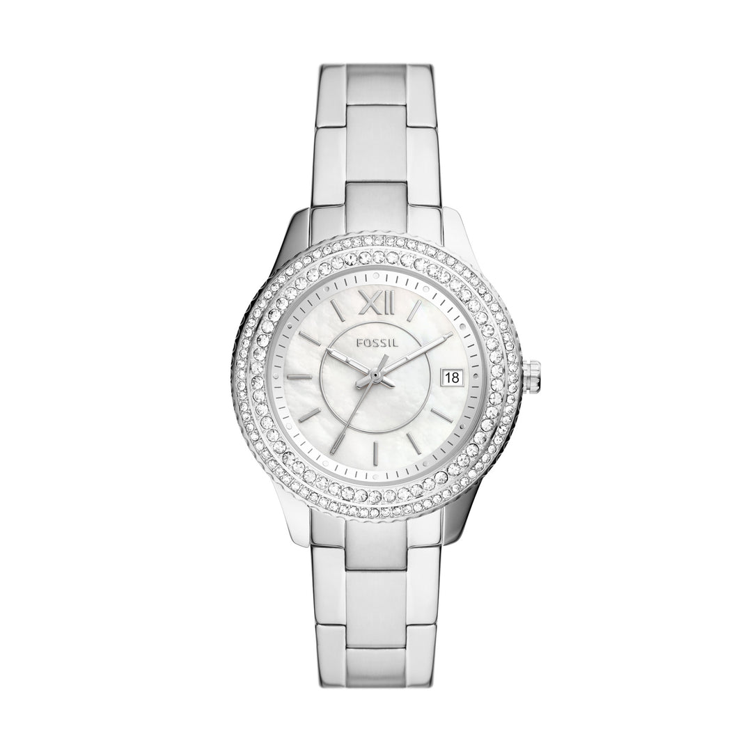 Fossil Stella Three-Hand Date Stainless Steel Women's Watch - ES5130