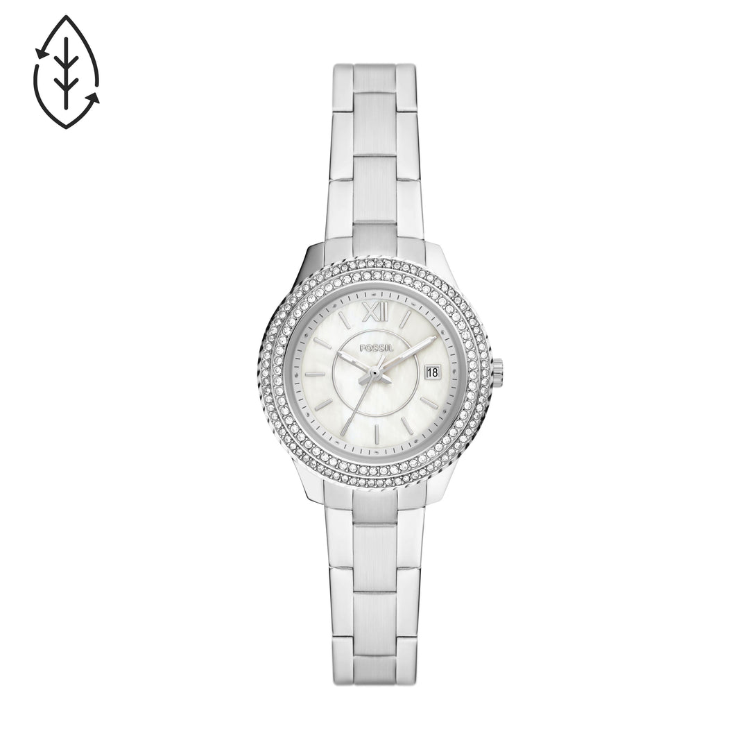 Fossil Mother of Pearl Analog Women's Watch Stainless Steel Metal Bracelet - ES5137