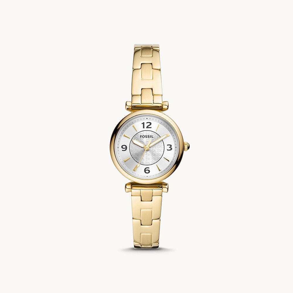 White and gold fossil on sale watch