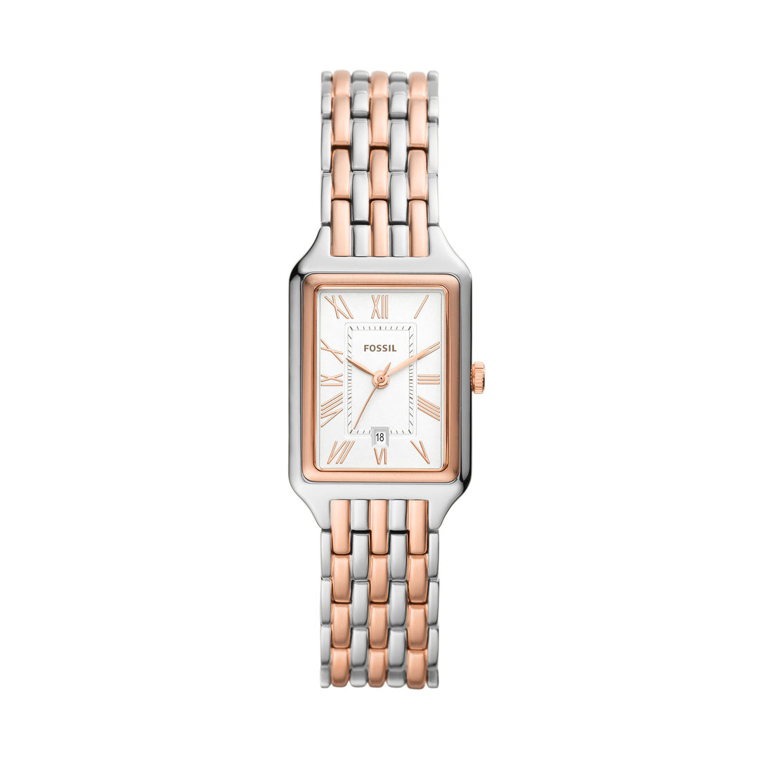 Fossil Raquel Three-Hand Date Two-Tone Stainless Steel Women's Watch - ES5222