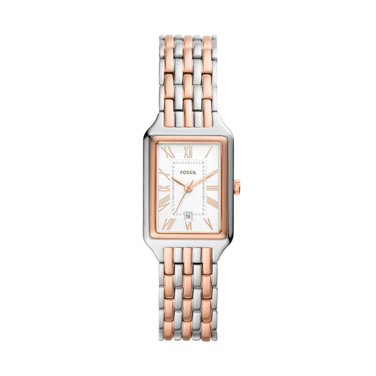 Fossil Raquel Three-Hand Date Two-Tone Stainless Steel Women's Watch