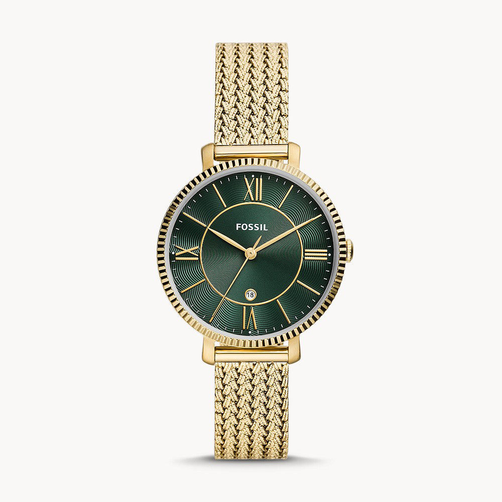 Fossil Jacqueline Three-Hand Date Gold-Tone Stainless Steel Women's Watch - ES5242