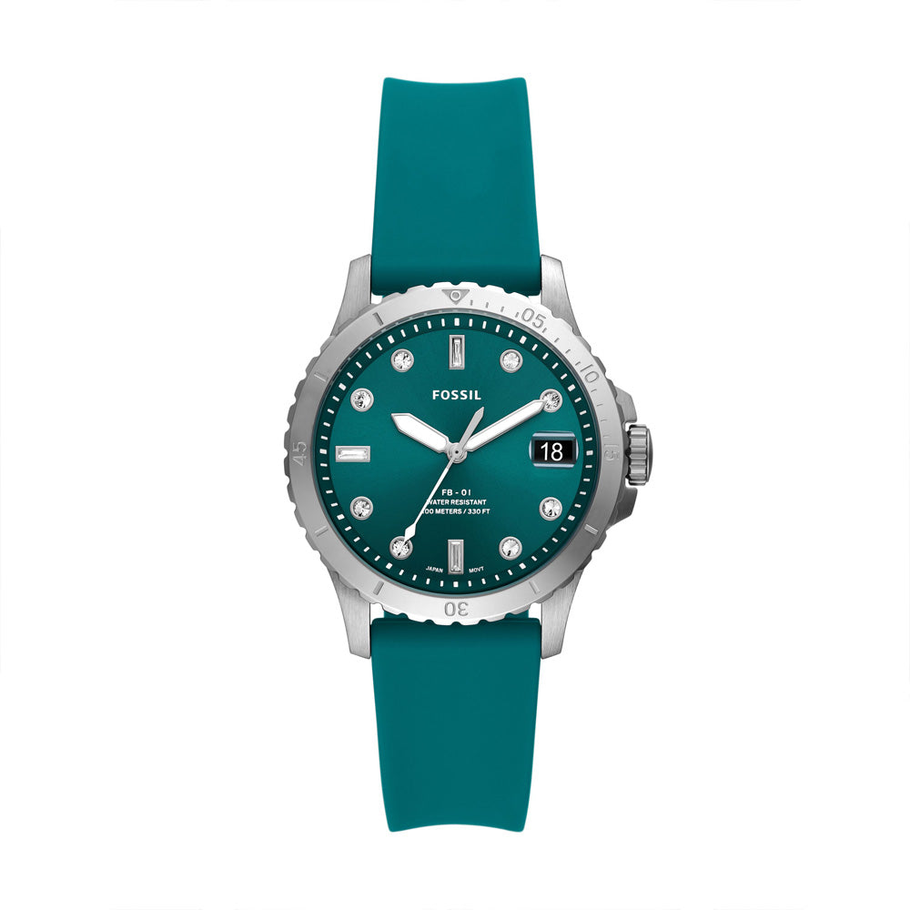 Fossil Fb-01 Women's Three-Hand Date Oasis Silicone Watch - ES5287