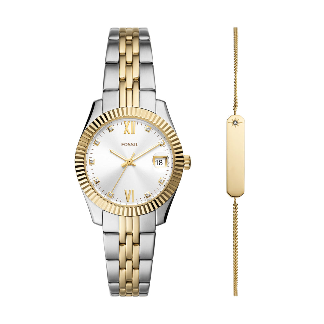 Fossil Scarlette Two-Tone Ladies Set Watch