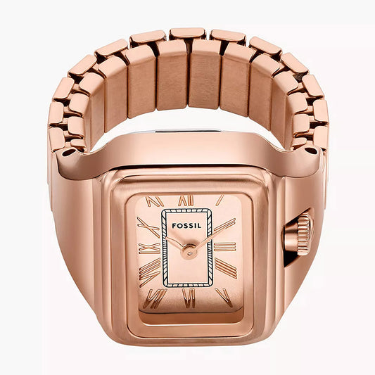 Fossil Raquel Women's Watch Ring Rose Gold Stainless Steel Women's Watch